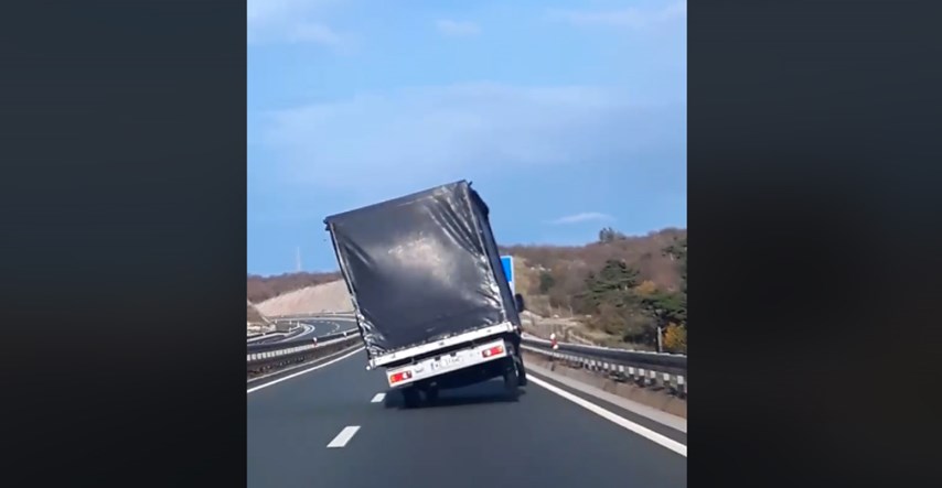 Poljski vozač kamiona "plesao" na dva kotača na riječkoj obilaznici, pogledajte snimku