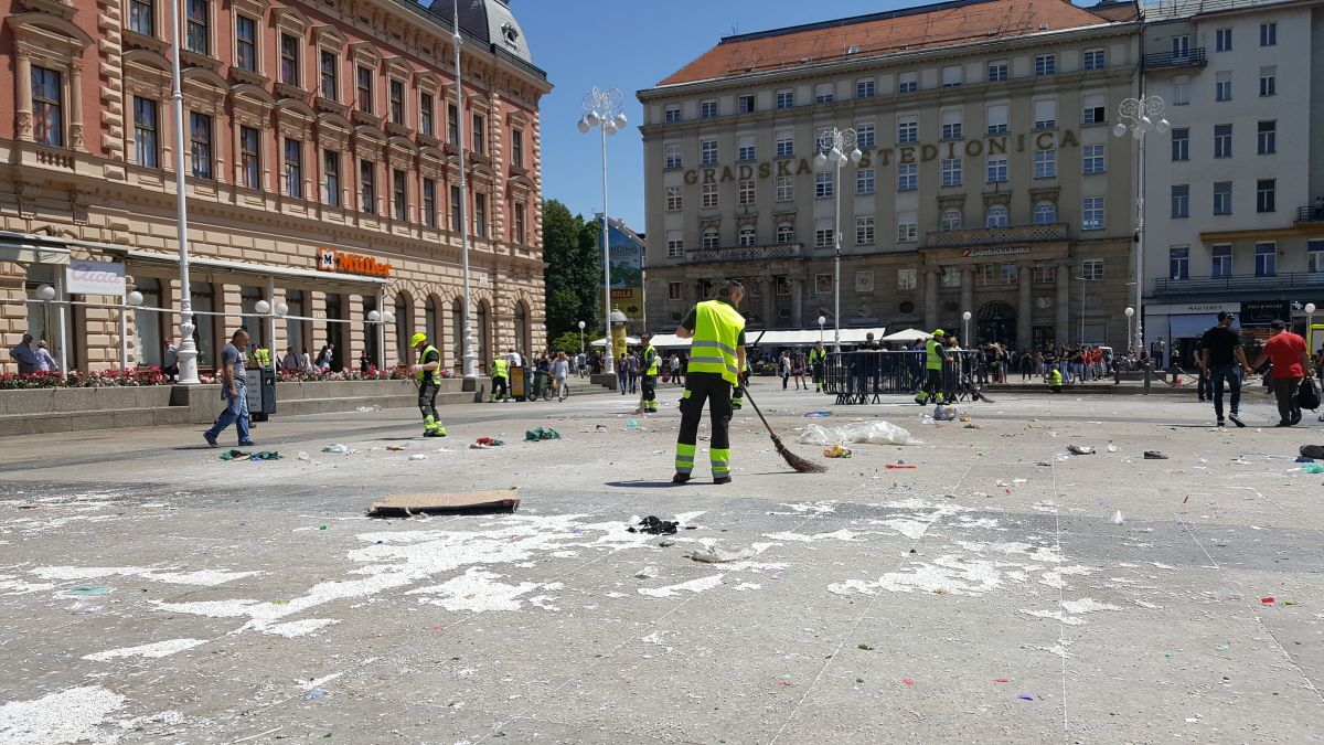 FOTO Kao scene apokalipse: Evo kako Trg izgleda nakon stampeda maturanata