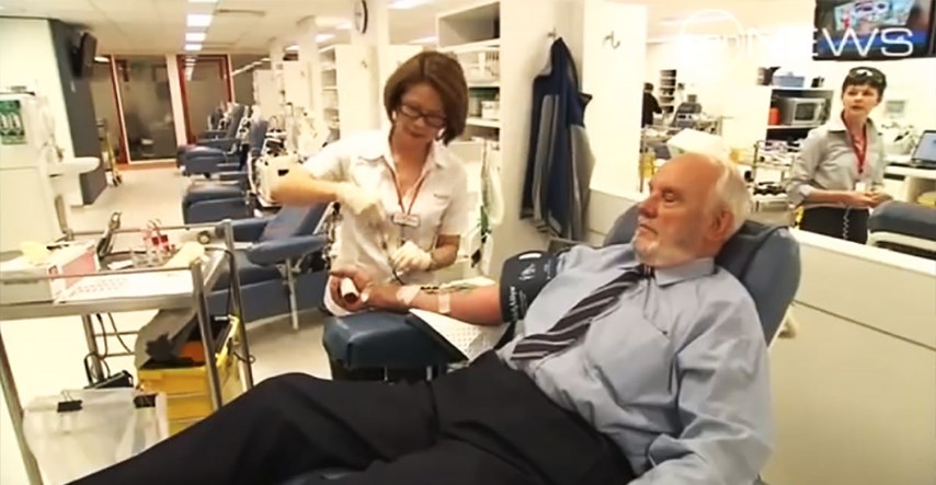 Australac koji je zbog svoje posebne krvi spasio milijune nerođene djece posljednji put dao krv