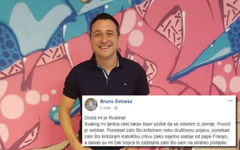 Bruno Šimleša podivljao na Fejsu: "Dosta mi je Rvatina, neću živjeti u Sjevernoj Koreji s kockicama"