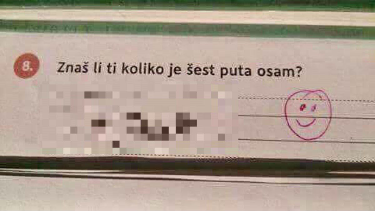 Odgovor na testu iz matematike u školi u Dalmaciji najbolja je stvar koju ćete danas vidjeti