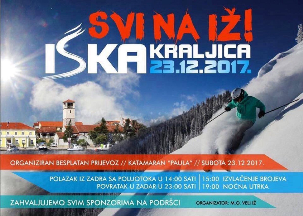 SPEKTAKL ZA PAMĆENJE Mještani otoka Iža usred Jadrana organiziraju pravu noćnu skijašku utrku