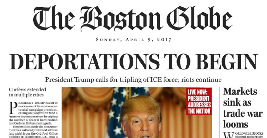 Američki list satiričnom naslovnicom prikazao dan tijekom kojega je Trump predsjednik Amerike