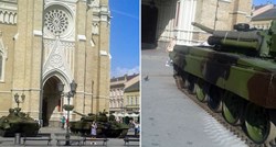 Srbija postavila tenkove na novosadski trg, cijev uperili u katoličku katedralu