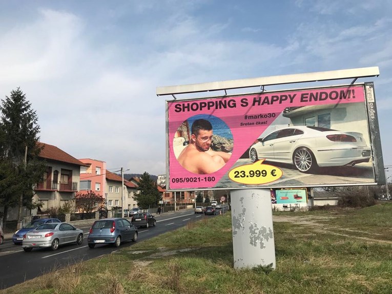 Zagrepčanina koji dugo pokušava prodati auto frendovi za rođendan iznenadili jumbo plakatom
