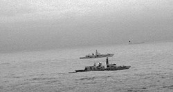 Bliski susret britanskog i ruskog ratnog broda u Sjevernom moru