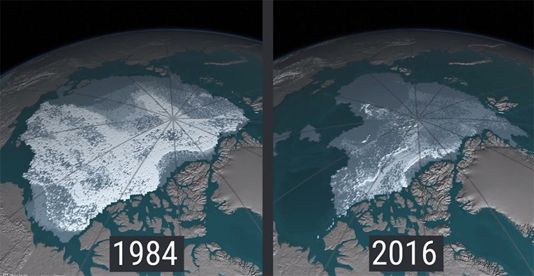NASA-ine snimke otkrivaju dramatično nestajanje leda na Arktiku