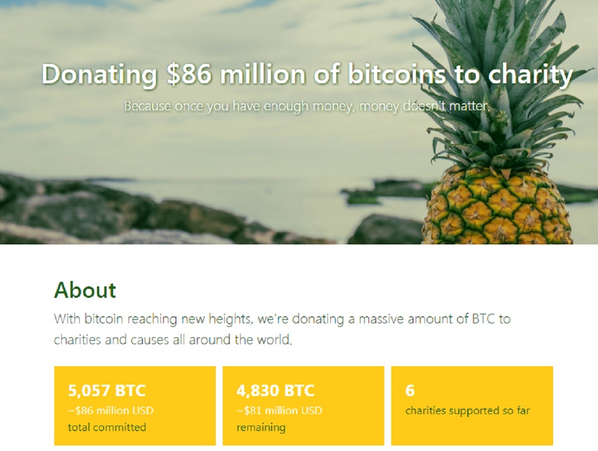 Obogatio se na bitcoinima, a sada želi donirati 86 milijuna dolara