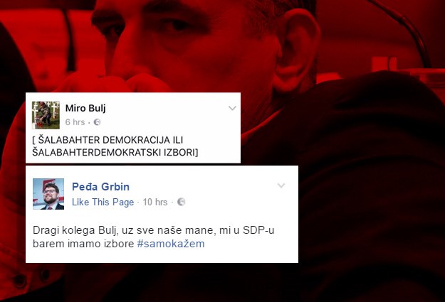 Bulj se sprdao s izborima SDP-a na Fejsu, Grbin ga poklopio: "Mi bar imamo izbore"