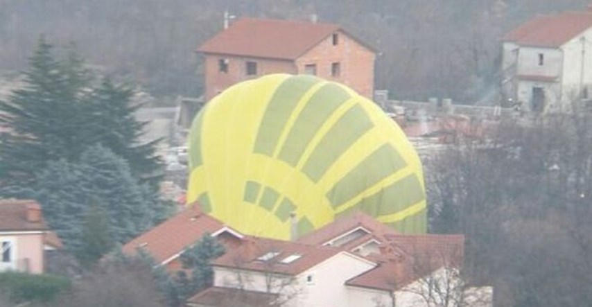 Bizarna nezgoda u zaleđu Opatije: Golemi balon s posadom im prisilno sletio "u dvorište"