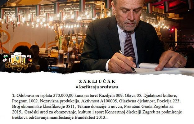 Dok USKOK istražuje, Bandić podmiruje dugovanja za Bundekfest iz 2013. godine