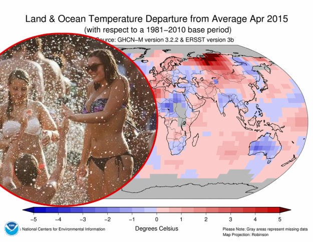 Travanj 2015. četvrti najtopliji na Zemlji otkad postoje mjerenja, očekuje nas ljeto toplije od prosjeka