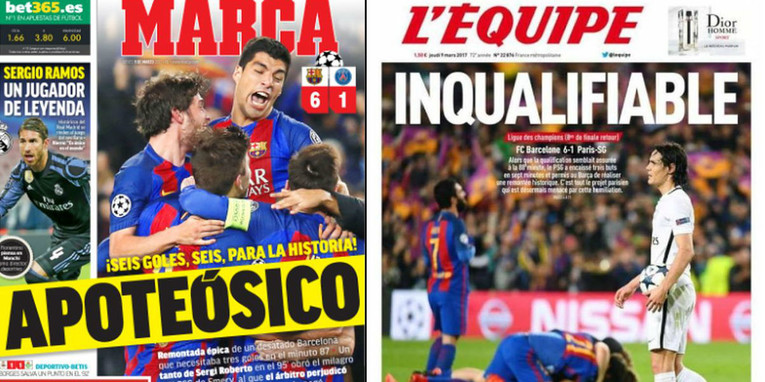 SVJETSKE NASLOVNICE Pariz osramoćen, Barcelona apsurdna