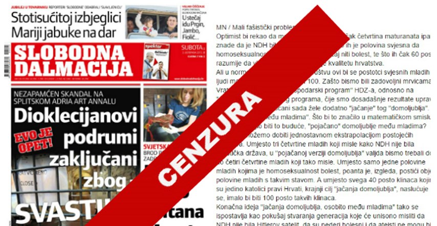 Cenzura u Slobodnoj Dalmaciji: Pročitajte zabranjenu kolumnu Damira Pilića u kojoj kritizira HDZ