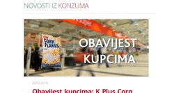 S BiH tržišta povlači se K Plus i Rial cornflakes: Jedete li ga možete dobiti proljev, glavobolju, povraćati...