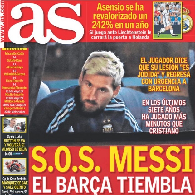 Panika u Barceloni, Messi je ozlijeđen