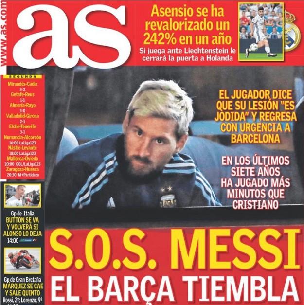 Panika u Barceloni, Messi je ozlijeđen