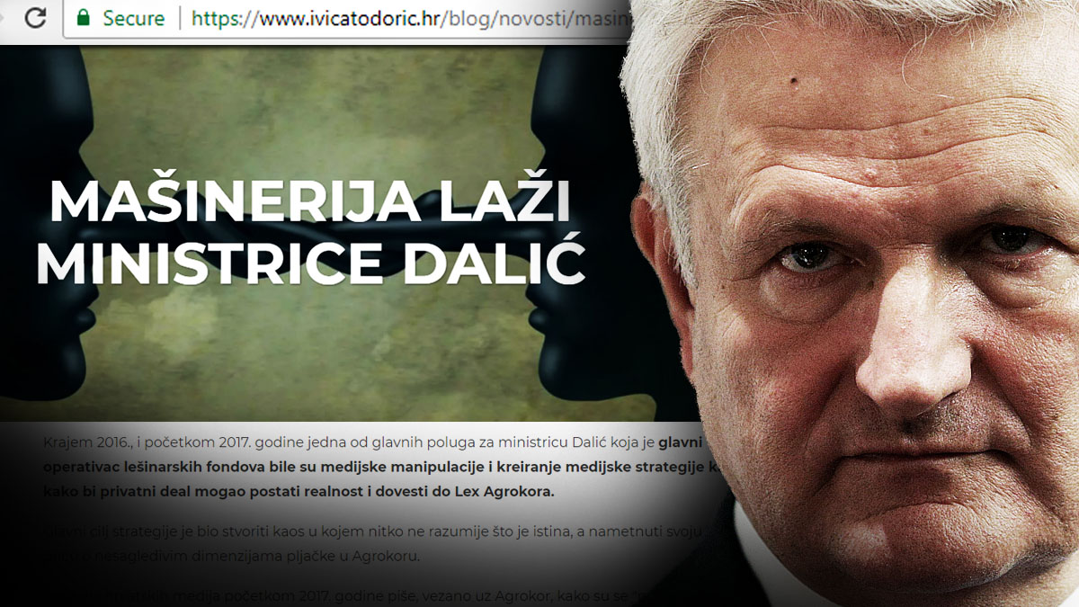 Todorić na blogu: "Ministrice Dalić, gdje je novac?"