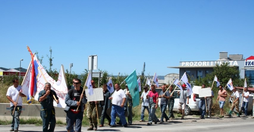 Prosvjed u Splitu: Radnici Konstruktor Inženjeringa nisu primili 16 plaća