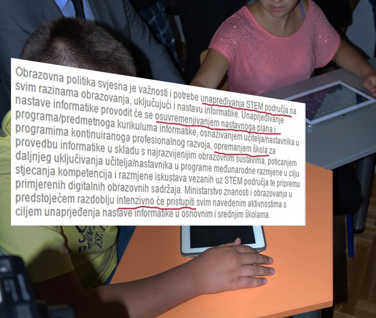 NAPOKON SE SJETILI Barišićevo ministarstvo želi što prije "osuvremeniti informatiku u školama"