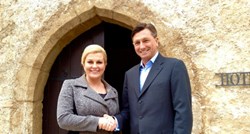 Kolinda na neformalnom ručku s Borutom Pahorom