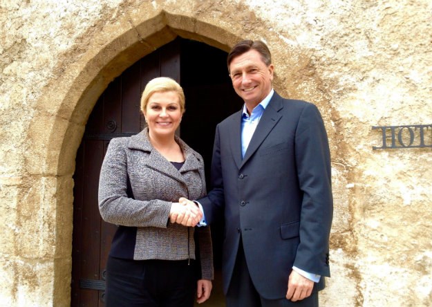 Kolinda na neformalnom ručku s Borutom Pahorom
