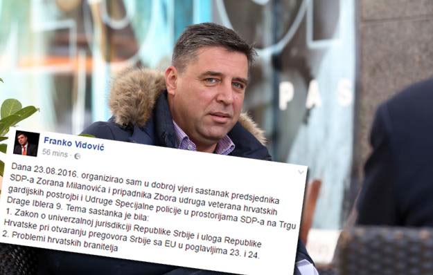 Vidović poludio na šatoraše koji su snimili sastanak sa SDP-om: "Izdali ste interese branitelja!"