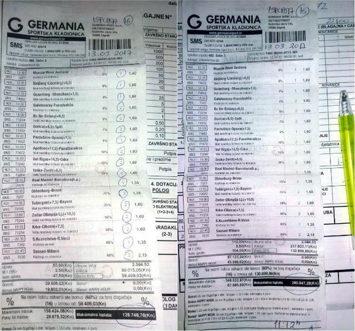 Dalmatinci na kladionici digli više od milijun kuna u sedam dana