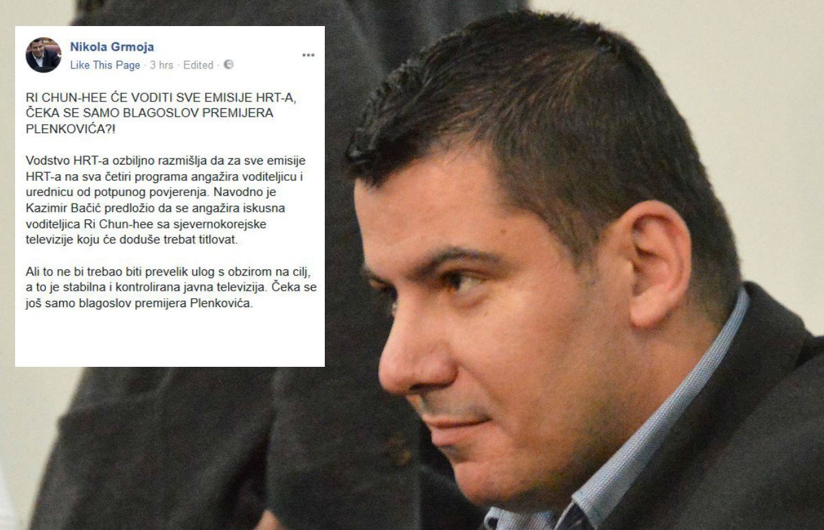 Grmoja: HRT postaje Plenkovićeva privatna televizija