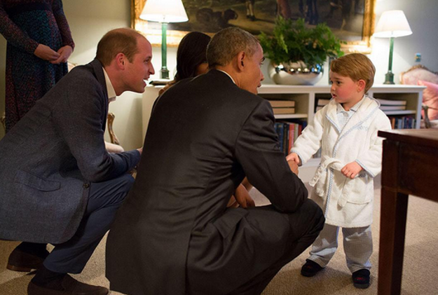 Neodoljivi princ George upoznao Obamu u pidžamici!