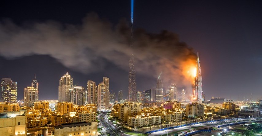 VIDEO Požar u Dubaiju: Gorio luksuzni hotel visok 300 metara, 14 ozlijeđenih