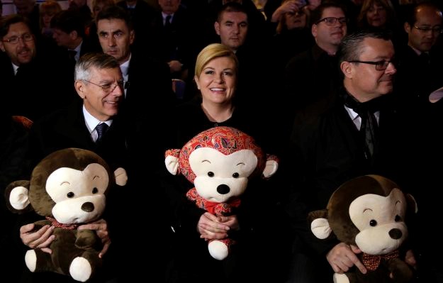 Kolinda, Orešković i Reiner dočekali godinu majmuna