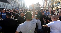 "Četnici! Marš iz Hrvatske": Kordon policije na Trgu čuvao prosvjednike protiv proslave Oluje