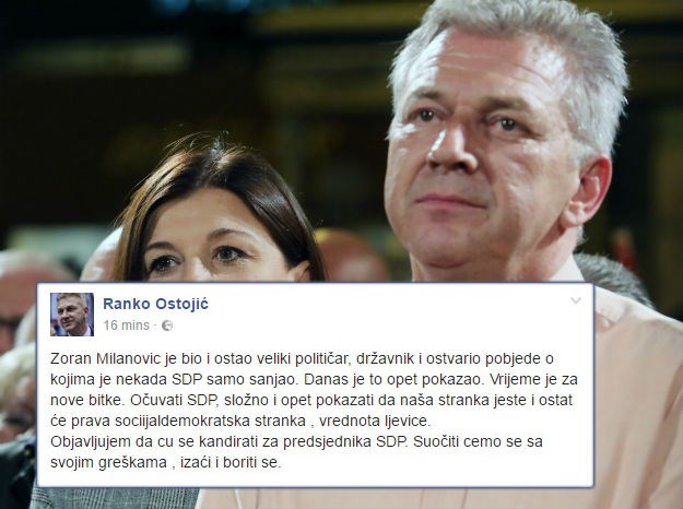 Ranko Ostojić objavio kandidaturu za šefa SDP-a: "Milanović je bio i ostao veliki političar"