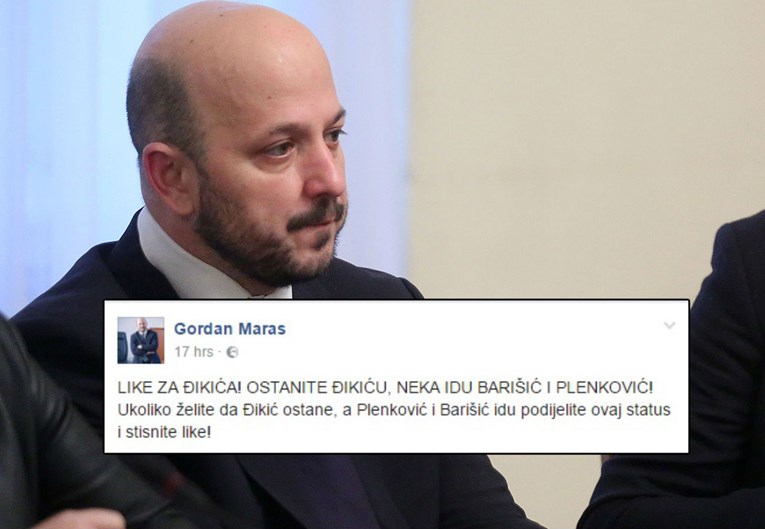 Maras na Facebooku skuplja jeftine bodove: "Ako želite da Đikić ostane, a Plenković ode kliknite like"