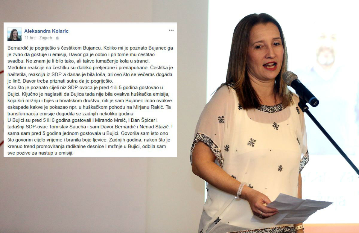 Kolarić brani Bernardića: Reakcija na čestitku Bujancu je pretjerana i divlja. Ovo je linč