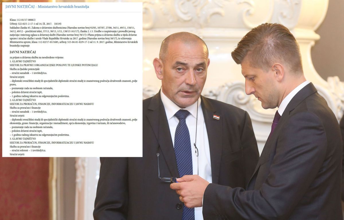Ministar Medved traži 50 uhljeba: Bavit će se administracijom i Drugim svjetskim ratom