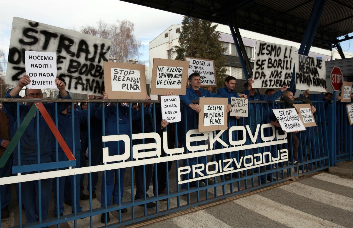Radnici Dalekovod proizvodnje počeli štrajk