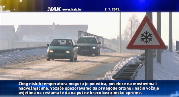 HAK upozorava: Kiša se ledi na cestama, prilagodite brzinu