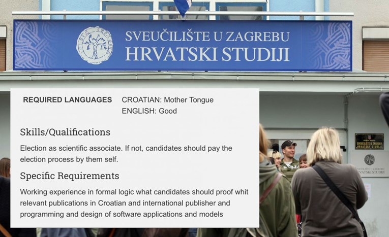 Blamaža Hrvatskih studija, u Europu poslali posve nepismeni oglas za posao