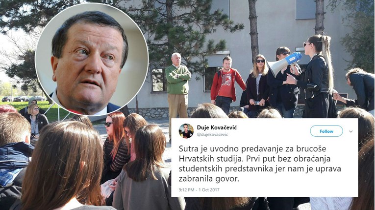 Studentima po prvi put zabranjen govor na Hrvatskim studijima