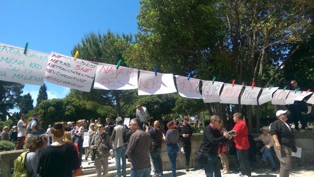 "Pošto radno misto?": Splićani prosvjedovali protiv uhljeba