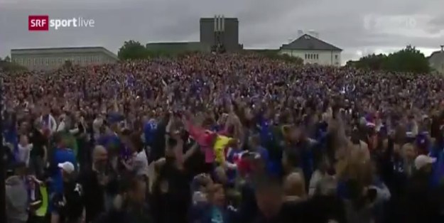 ERUPCIJA SREĆE NA ISLANDU Ovako je Reykjavik reagirao na zadnji zvižduk na utakmici