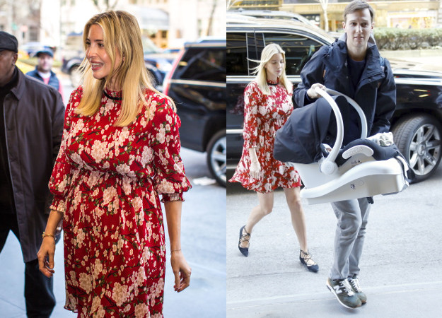 Šik i nakon poroda: Ivanka Trump napustila bolnicu u romantičnoj crvenoj haljinici