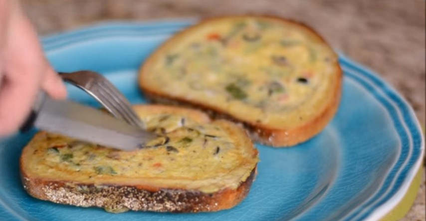 Neobičan doručak: Jaje u tostu sa šunkom i povrćem