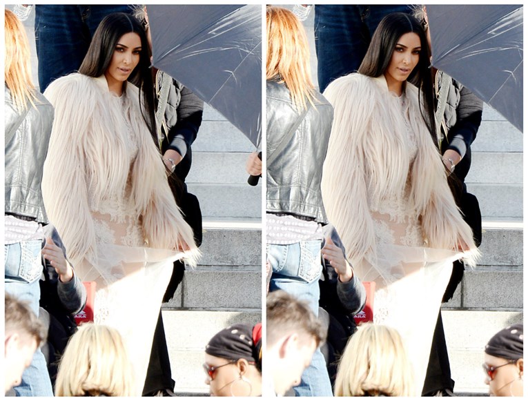 Kim Kardashian u zanimljivoj kreaciji na setu filma "Oceanovih osam"