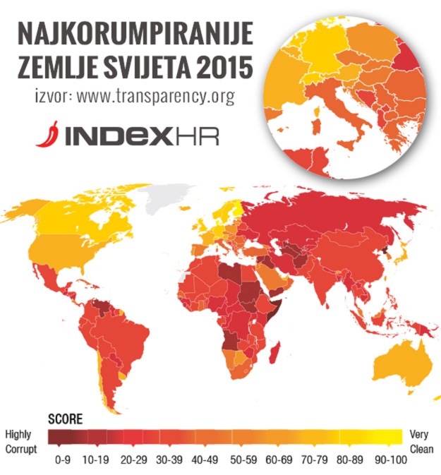 Transparency International: Hrvatska se više ne ubraja u korumpirane države