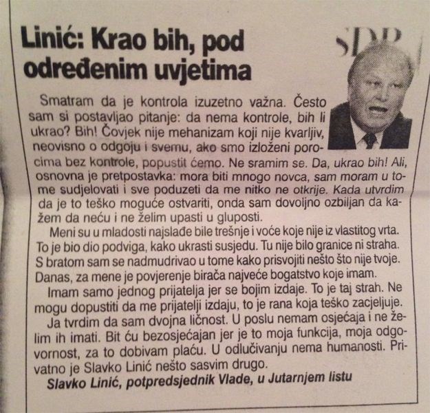 Sve Linićeve afere od 1987. do danas: Zašto se ne vodi istraga protiv njega i njegove obitelji?