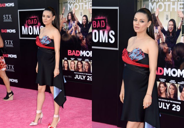 Još jedna neodoljiva trudnica: Mila Kunis u slatkoj crnoj minici na premijeri filma "Bad Moms"