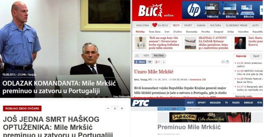 Srbija je htjela da komadant Mrkišić umre na njihovom tlu, a sada pišu o još jednoj haškoj žrtvi
